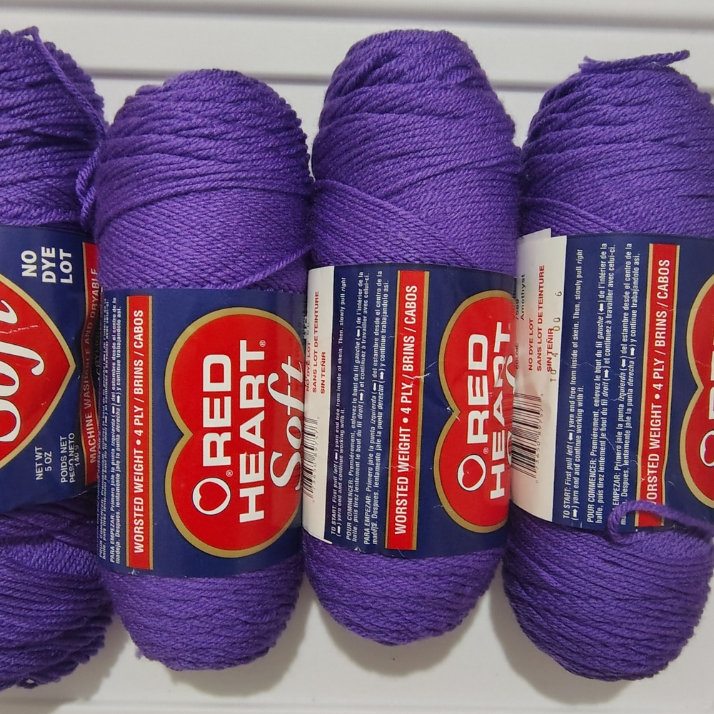 Red Heart Soft Purple Yarn